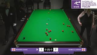 Belgian Womens Snooker Open 2020  Reanne Evans v Rebecca Kenna [upl. by Narrad]