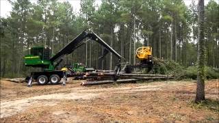 John Deere Skidder And Log Loader [upl. by Enamrahc]