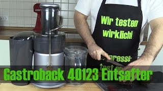 Gastroback Design Juicer 40123 im Entsafter Test [upl. by Lexis]