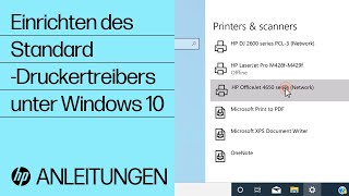 Einrichten des StandardDruckertreibers unter Windows 10 [upl. by Ais]