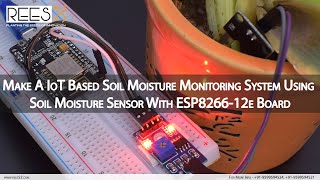 An IoT soil moisture monitoring system using soil moisture sensor amp NodeMCU ESP12e Board THINGSPEAK [upl. by Neeoma]