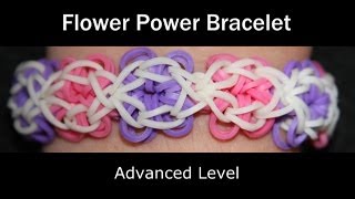 Rainbow Loom® Flower Power Bracelet [upl. by Arrekahs]