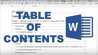 How to make a table of contents in word [upl. by Jordain207]