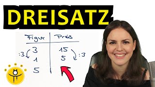 DREISATZ rechnen einfach erklärt – proportionale Zuordnung Tabelle Beispiele [upl. by Ahsienal119]