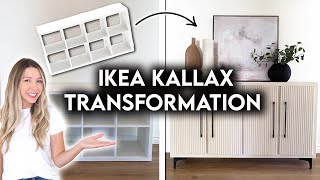 DIY IKEA HACK KALLAX TRANSFORMATION  FLUTED SIDEBOARD [upl. by Reedy]