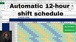 How to make an automatic 12hour shift schedule [upl. by Aviva726]