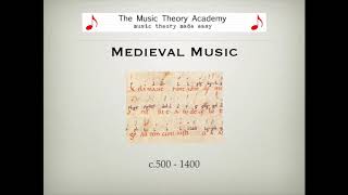 Medieval Music  A Quick Guide [upl. by Eenafit]