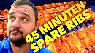 SPARERIBS in 45 Minuten ganz einfach GRILLEN  Klaus grillt [upl. by Berriman]