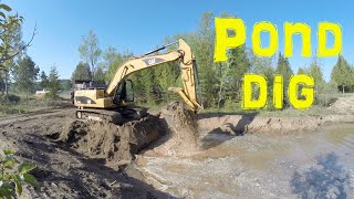 Digging a Pond with an Excavator [upl. by Delwyn875]