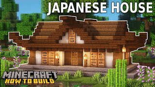 Minecraft How to Build a Japanese House  Small Japanese Survival House Tutorial [upl. by Ahsiakal]