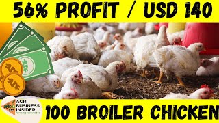 100 Broilers Chicken Cost amp Profit Analysis  Broiler Chicken Financial Business Plan [upl. by Ruenhs67]