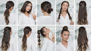 10 EASY HEATLESS BACK TO SCHOOL HAIRSTYLES [upl. by Teragram]