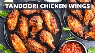 Tandoori Chicken Wings Recipe in Oven and Air Fryer [upl. by Nigem868]