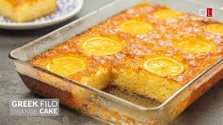 Greek Orange Filo Cake  Portokalopita  Greek Desserts  Food Channel L Recipes [upl. by Ellenahs]