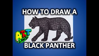 How to Draw a BLACK PANTHER [upl. by Yantruoc]