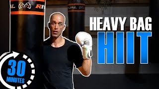 Easiest 30 Minute HIIT Heavy Bag Workout  Level Up and Fitness [upl. by Sinegra887]