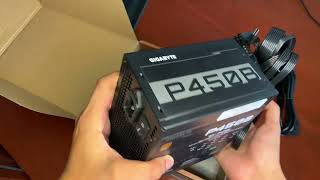 Unboxing the 80 Bronze Gigabyte P450B Power Supply [upl. by Sidonnie]