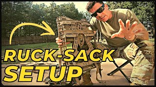 How to Assemble Your Army Rucksack MOLLE 2 [upl. by Elrem]