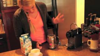 Nespresso Aeroccino Plus Frother Review Frothing Almond Milk [upl. by Om]