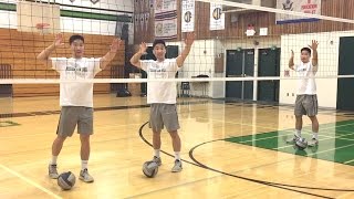 Middle Blocker Spiking FOOTWORK  How to SPIKE a Volleyball Tutorial [upl. by Lissie]