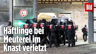 Gefängnismeuterei Polizei stürmt Knast in Thüringen  JVA Untermaßfeld [upl. by Ameluz]