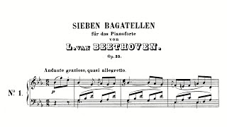 Beethoven 7 Bagatelles Op 33 with Score [upl. by Rhona]