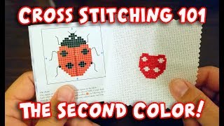 Learn How CrossStitching 101 The Second Color [upl. by Eradis]