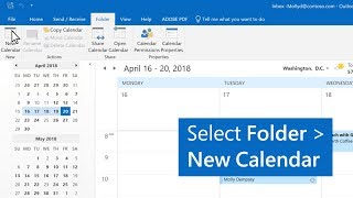 How to create multiple calendars in Outlook [upl. by Cordi]