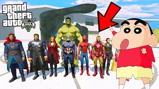 SHINCHAN and FRANKLIN Meets AVENGERS in GTA 5  VeryNuclearOP [upl. by Oloap544]