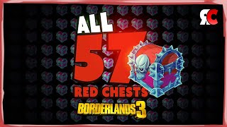 All 57 Red Chest Locations  Borderlands 3  Complete Red Chest Guide [upl. by Yakcm]