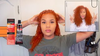 How To Dye Curly Hair Orange  Copper NO BLEACH  EXTREMELY DETAILED [upl. by Vassar167]