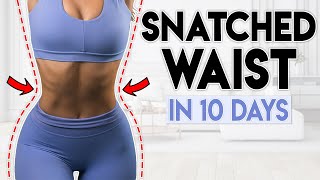 SNATCHED WAIST amp ABS in 10 Days  5 minute Home Workout [upl. by Ronyam]