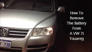 How To Remove The Battery From A VW 7L Touareg [upl. by Conway]